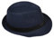 Strohhut Panama Fedora Trilby Gangster Hut Sonnenhut mit Stoffband Farbe:-Dunkelblau (Strohhut) Gr:-56