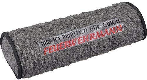 Fan-O-Menal Nackenrolle Nackenkissen mit Einstickung - 10 Minuten für einen Feuerwehrmann - Gr. ca. 42 x 16,5 x 9,5 cm - 30095/1 grau
