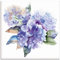 ARTland Wanddeko Glasbilder Wandbild Glas Bild einteilig Quadratisch Natur Blumen Blüten Hortensien Aquarell Gemälde Landhaus T1DS