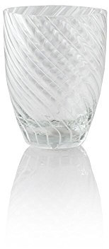 Italesse 8033210464715 Vertigo Tumbler, pâte verre coloré, transparent et blanc