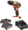 Perceuse Compact 18 Volts, 50Nm, 2 batteries 2,0Ah, chargeur, coffret, mandrin amovible, Cap. Bois/métal/béton : 45/13/14
