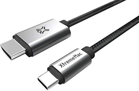 XtremeMac – Cavo che collega USB-C a HDMI | Compatibile con tutti i Dispositivi che usano la Tecnologia Type-C | Realizzato in Nylon e Alluminio | Lunga Durata e Ottime Prestazioni