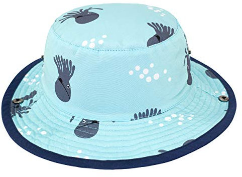 ANIMQUE Baby Fischerhut Cowboyhut Baumwolle Sonnenhut Jungen Mädchen Hut Sommer Krakemotiv Himmelblau, 46cm