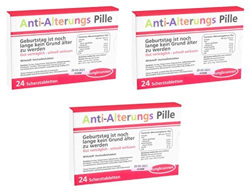 Compresse di cioccolato, selezione estesa, Scherztabletten 3er Set, Rosa, 1