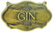 Antique Brass Metal Label Tag (1pc) for Liquor Bottle and Decanter (Gin)