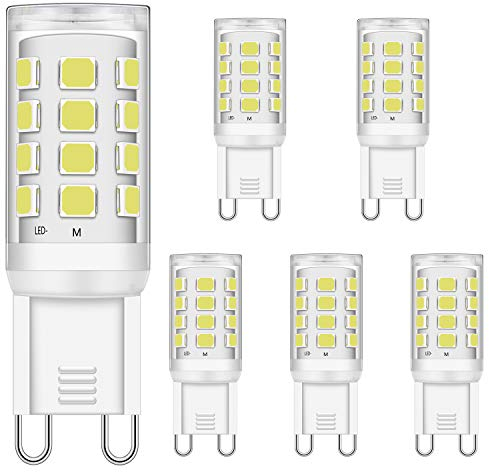 Brantoo G9 LED Glühbirnen 3W Entspricht 15W 20W 25W 28W 33W Halogen Glühbirnen, Kaltweiß 6000K, CRI> 85, G9 Sockel Energie sparen LED Lampe, kein Flimmern, nicht dimmbar, AC 220-240V, 5er Pack
