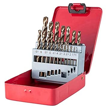 Gonnely Juego de 13 Brocas M35 de Cobalto HSS-Co, 1.5-6.5mm, para Acero Inoxidable, Cobre, Hierro Fundido Galvanizado