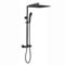 ENKI, ENZO SH0612 Matt Black Shower Set Thermostatic heater 38 Mixer, 400mm Rain Shower and Handheld, Square Mixer System