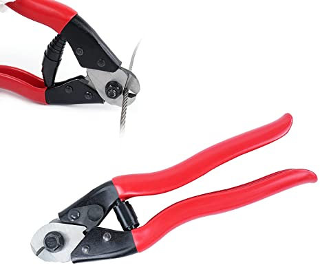 DHinkyoung Bike Cable Cutter,Heavy Duty Manganese Steel Cable Cutter,Labor Saving Wire Cutter,Sharp Cable Shifter Tool for Deck Stair Railing Strong Thick Seal Metal Fence Bicycle Repair