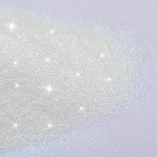 Additif de peinture à paillettes argentées holographiques argentées holographiques métallisées mélangées avec de l'acrylique pour intérieur et extérieur, mur, plafond, bois (blanc)