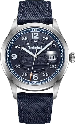 Timberland Herren Armbanduhr Cornwall in der Farbe Blau mit Stoffarmband, Gehäusedurchmesser: 42 mm, TDWGN2237505