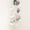 EUGAD Eckregal für Wand, Wandregal mit 6 Ebenen, schwebendes Regal Bücherregal Wandboard, Schweberegal Dekofür Wohnzimmer Schlafzimmer Küche Büro, modern weiß