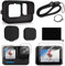 YHTSPORT Custodia in Silicone per GoPro Hero 12/Hero 11/Hero 10/Hero 9 Black, Pellicola Protettiva in Vetro Temperato + Copriobiettivo + Cordino, Hero 12 11 10 9 Accessorio