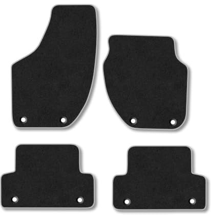 Volvo V40 (2012-2019) [Manual] Carpet Car Mats | Grey Edge Trim Tailored Fit Floor Mats Full Coverage Protection Accessories Easy Clean Anti Slip Made in the UK