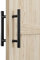 LVYIHAN 12 inch Round Stainless Steel Door Pull Push Handle Double Sided, French Sliding Barn Door Handle, H Shape Home Pull Handles, Black