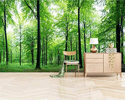 3D Landschaft Und Pflanzen Grüner Urwald Wandtapete, Wohnzimmer, Schlafzimmer, Wandbild, Wandbild, Abnehmbarer Aufkleber, Heimdekoration – Für Restaurant, Hotels, Modern 200 (Breite) x 150 (Höhe) cm