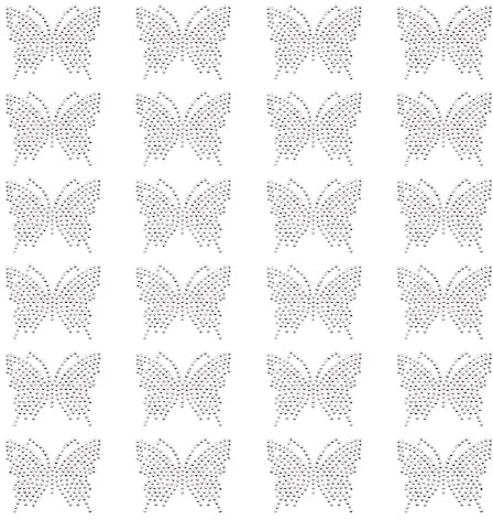 FINGERINSPIRE 24 Blatt Schmetterlings Strasssteine Zum Aufbügeln Hotfix Transfer Applikationen Glitzernde Schmetterlings Heißschmelz Strasskristall Flicken Für Kleider Schuhe Kleidungsstücke Dekor