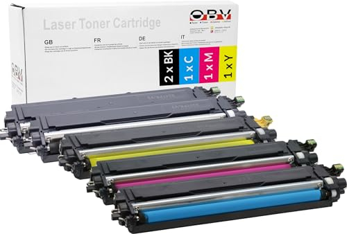 OBV TN247 kompatibler Toner (5er Pack) für Brother TN-247 DCP L3510CDW L3550CDW HL-L3210CW L3230CDW L3270CDW L3280CDW MFC L3710CW L3730CDN L3740CDN L3750CDW L3770CDW TN243