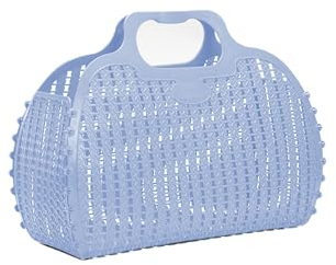 hip distribution Ay-Kasa Die originale wiederverwendbare Einkaufstasche, faltbare und zusammenklappbare Korbtasche, Jelly Bag geeignet als Einkaufstasche/Strandtasche, wasserfest (S, Baby Blue)