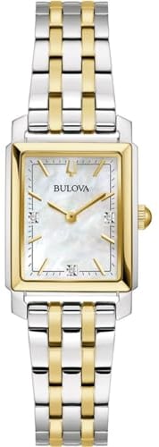 Bulova Damen Analog Classic Uhr mit Edelstahl Armband 98P220