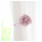 SHTGOI 2 Stücke Blumen Vorhang Raffhalter Magnetische Gardinenhalter Klammer ohne Bohren Vorhang Zugband Blasenblume Vorhanghalter mit Flexiblem Seil für Wohnzimmer Badezimmer Deko 40cm Rosa Lila