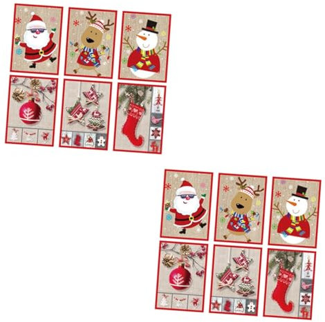 STOBOK 12 Stk Grußkarte Weihnachtswunschkarte Weihnachtskarten Dankeskarten 2023 Geschenkgutscheine Segnen Weihnachtssegen Karten Schneemannkarten 3d Musikkarte Papierstau Weihnachten
