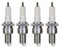4x Zündkerze BPR6ES – passend für Yamaha XV 535 Virago, Kawasaki Z 750/1300, Moto Guzzi Bellagio, Norge, V11 – Zündkerzen Set für Motorrad Roller Scooter