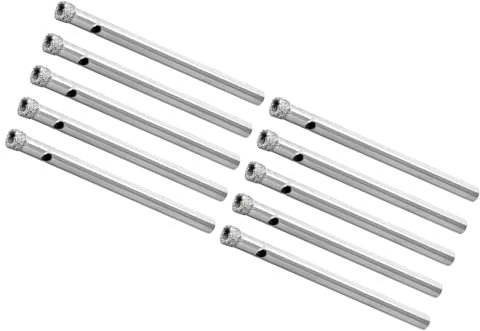 CoCud Diamond Hole Saws Drill Bits, 4mm / 5/32 Drilling Diameter, Nickel Plated Carbon Steel Drill Bit - (Applications: for Glass Ceramic Tiles Marble Stone), 10-Pieces