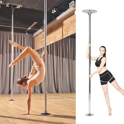 Barre de Pole Dance Pôle de Danse de Décapage Portable pour L'appartement / Pub, Formation Permanente Des Poteaux de Strip-teaseuse avec Des Outils, Tube D'extension Réglable pour Les Plafonds ( Color