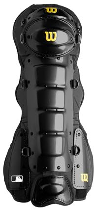 WILSON Pro Gold 2 - Protectores de piernas, Color Negro/carbón, tamaño Mediano/Grande