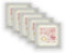 Wackadoo 5er Set Holz Bilderrahmen Set, FSC® Holzrahmen Silber Fotowand Bilderrahmen klein Fotogalerie Wandcollage Fotorahmen mit Glasscheibe mit Passepartout (10x10 cm)