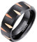 Skcess Rings, Wolfram Ringe Herren Schwarz Matt Gebürsteter 8Mm Punk Ringe für Herren Männer Größe 65 (20.7)