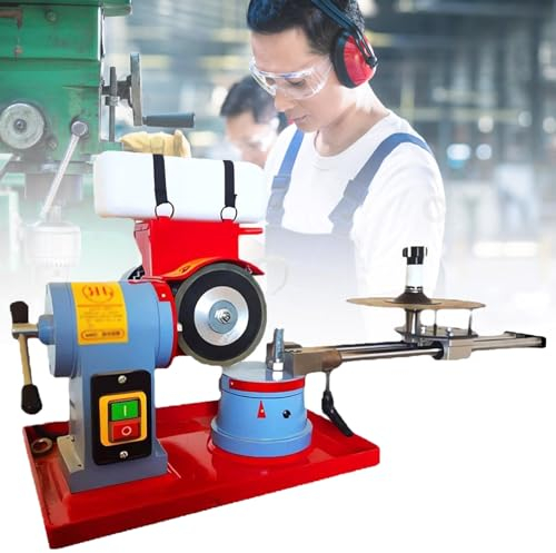 RFJYGWQM Circular Saw Blade Sharpening Machine, 2850 RPM Circular Saw Blade Sharpener Machine, 550W Electric Circular Saw Blade Sharpener Tool, Rotary Angle Mill Grinding Machine