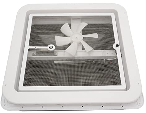 Begoniape Wohnmobil Dachfenster 42*42cm Camperfenster Wohnwagen RV Dachluke Ventilator Dachventilator Lüftungsdachfenster mit Bildschirmfenster Abgerundeten Ecken Wohnwagen Fenster
