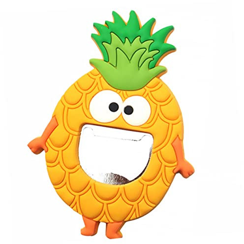 COLLBATH Hawaii Pineapple Design Wine Bottle Fridge Magnet Scratch-Free Refrigerator Sticker