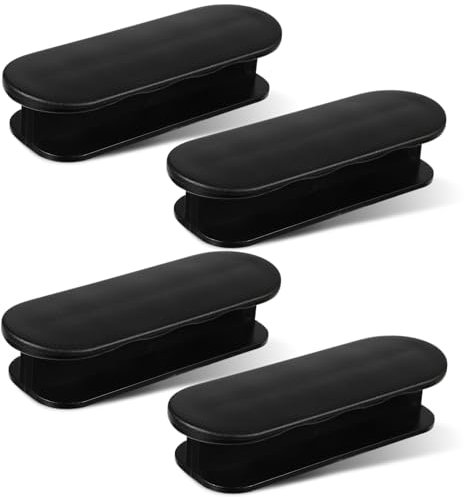 worahroe Selbstklebende Türgriffe 4er Pack, Schrankgriffe Balkontürknöpfe Kunststoff Selbstklebende Möbelgriffe für Fenster Glastüren Schubladen Schwarz