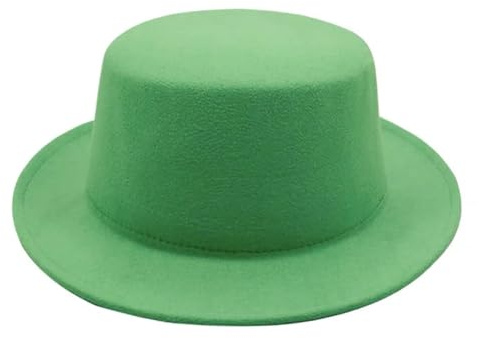 FULUJIDI Fedora Trilby Filzhut Hut Einfarbig Fedora Hut Frauen Männer Flach Top Filz Kappe Elegante Dame