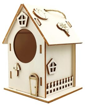 Vogelfutterhaus Zum Aufhängen Holz Vogelhaus Selber Bauen Vogelhäuschen Holz Bausatz Nistkasten Draußen Wetterfest Für Bemalen (4)