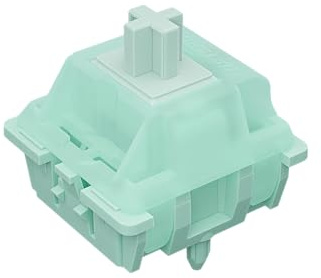 GUYEKS Gateron Jade Series Mint Keyboard Switch for Mechanical Gaming Keyboard,Linear RGB Pre-Lubed 55gf 5-Pin Switches(108Pcs)