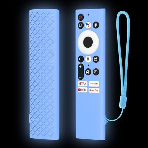 LEFXMOPHY 55Q20 Schutzhülle für Skyworth TC9010 TC9012 RHA-T2 Fernbedienung, Silikon, leuchtet im Dunkeln, Blau