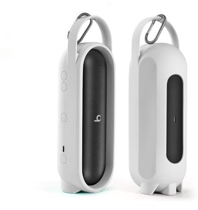 JOYSOG Silicone Speaker Cover for Beats pill Portable Bluetooth Speaker Storage Bag Speaker Holder Travel Bag (Gray)
