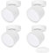 KYOTECH 4er Set LED Aufbauspot 230V Ø84x80mm drehbar und schwenkbar Weiß Deckenleuchte Aufputz inkl. 6W GX53 Leuchtmittel Warmweiß 3000K 550LM Decken Aufbaustrahler mit großer Leuchtfläche Spotleuchte