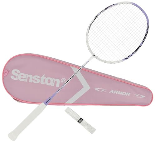 Senston Carbon-Fiber Badmintonschläger Profi 5U Ultraleicht Badminton Schläger Mit Tasche