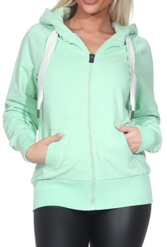 Elbsand Damen Sweatjacke ESKelda Freizeitjacke mit Kapuze 70299-00 Mellow Mint (868) XL