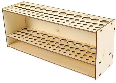 UMLIPOT Pinselhalter Malen Holz, Paint Brush Holder for Artist Wood, Makeup Brushes Holder Organiser, 67-Hole Pinselhalter Malen, Multifunctional Brush Storage Painting Paint Brush Wooden Storage