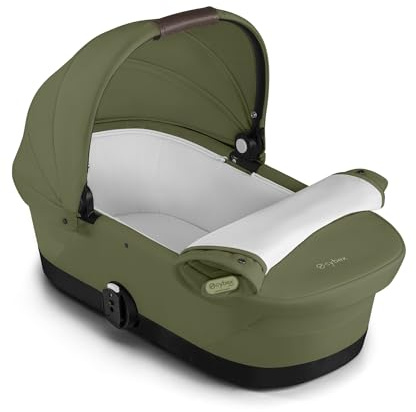 CYBEX Gold GAZELLE S Cot Kinderwagenaufsatz, Ab Geburt bis ca. 6 Monate (max. 9 kg), Für CYBEX Gazelle S und e-Gazelle S, Moss Green