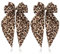 Mabor 2 pinzas para el pelo con estampado de leopardo con cinta larga de satén de leopardo grande de metal para el pelo, accesorios de peinado para mujeres y niñas