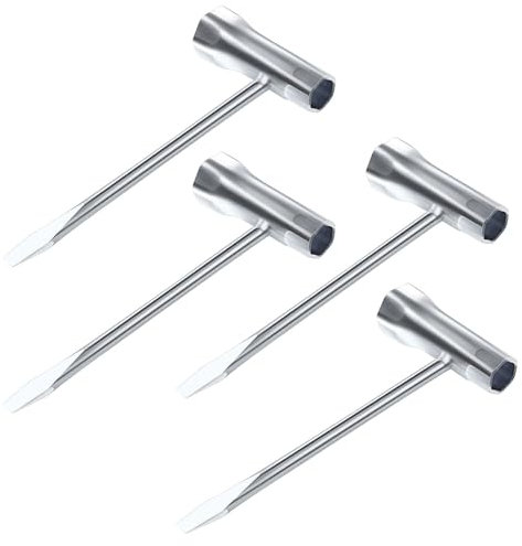 4 Stück 13 mm X 19 mm Zündkerzenschlüssel Kettensägenschlüssel T Schraubenschlüssel Kombischlüssel, Motorsägenschlüssel, Kombischlüssel für Bürstenschneider Rasenmäher Mechanische Reparaturen