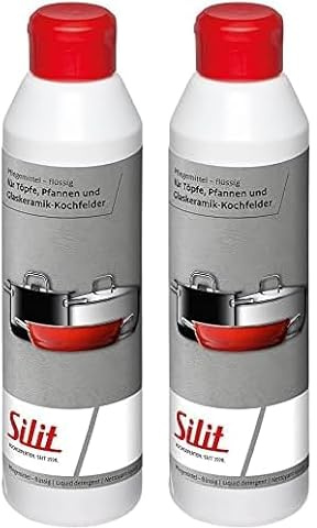 Silit Reiniger, Intensiv-Reiniger für Töpfe, Pfannen und Glaskeramik-Kochfelder, Topfreiniger 250 ml (Packung mit 2)