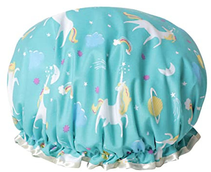 VALICLUD Gorro de Doble Ducha y Cocina Gorro de Unicornio Protector Maquillaje Ligero